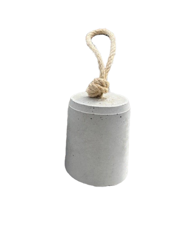 Betonnen Deurstopper met sisal touw 15,5 cm (Grijs)