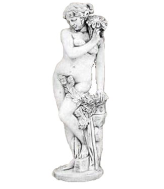 Bloemhoudende vrouw elegant