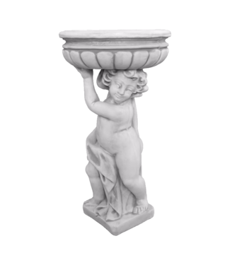 Cherubijn met sierlijke kom rechts