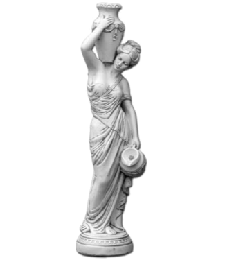 Griekse godin met waterkruik op schouders