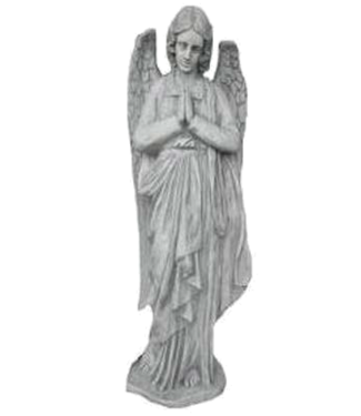 Biddende engel kijkend omlaag