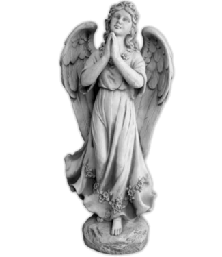 Biddende engel kijkend omhoog