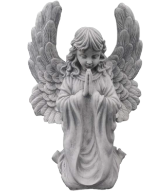 Biddende engel op knieën