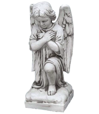 Knielende engel met gekruiste armen
