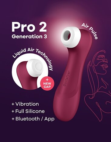 Satisfyer Pro 2 Génération 3 - Vibrateur à Air Pulsé Liquid Air avec App Satisfyer Pro 2 Génération 3 - Vibrateur à Air Pulsé Liquid Air avec App