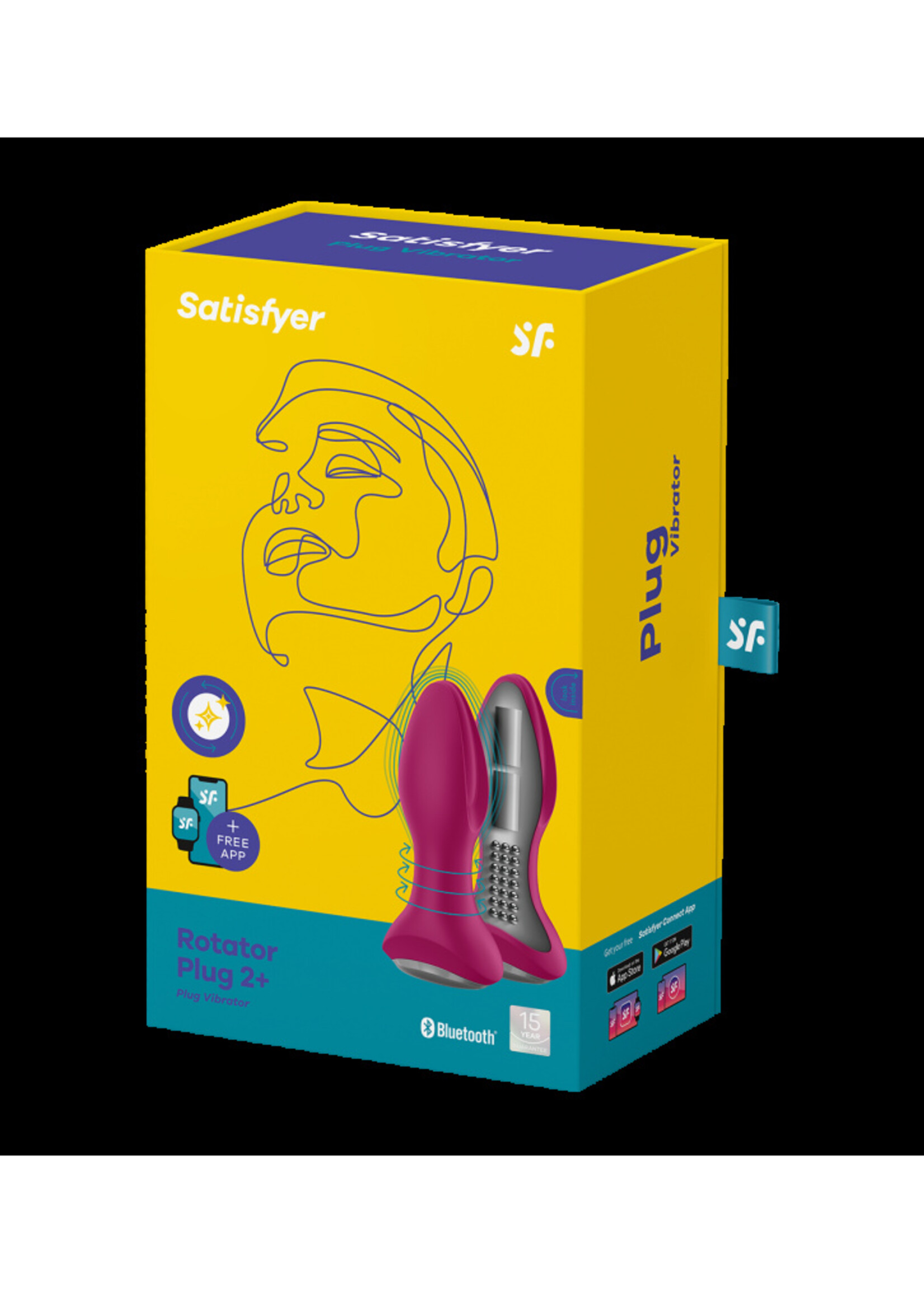 Satisfyer Rotator Plug 2+ – 12,8 cm anale plug met app-bediening