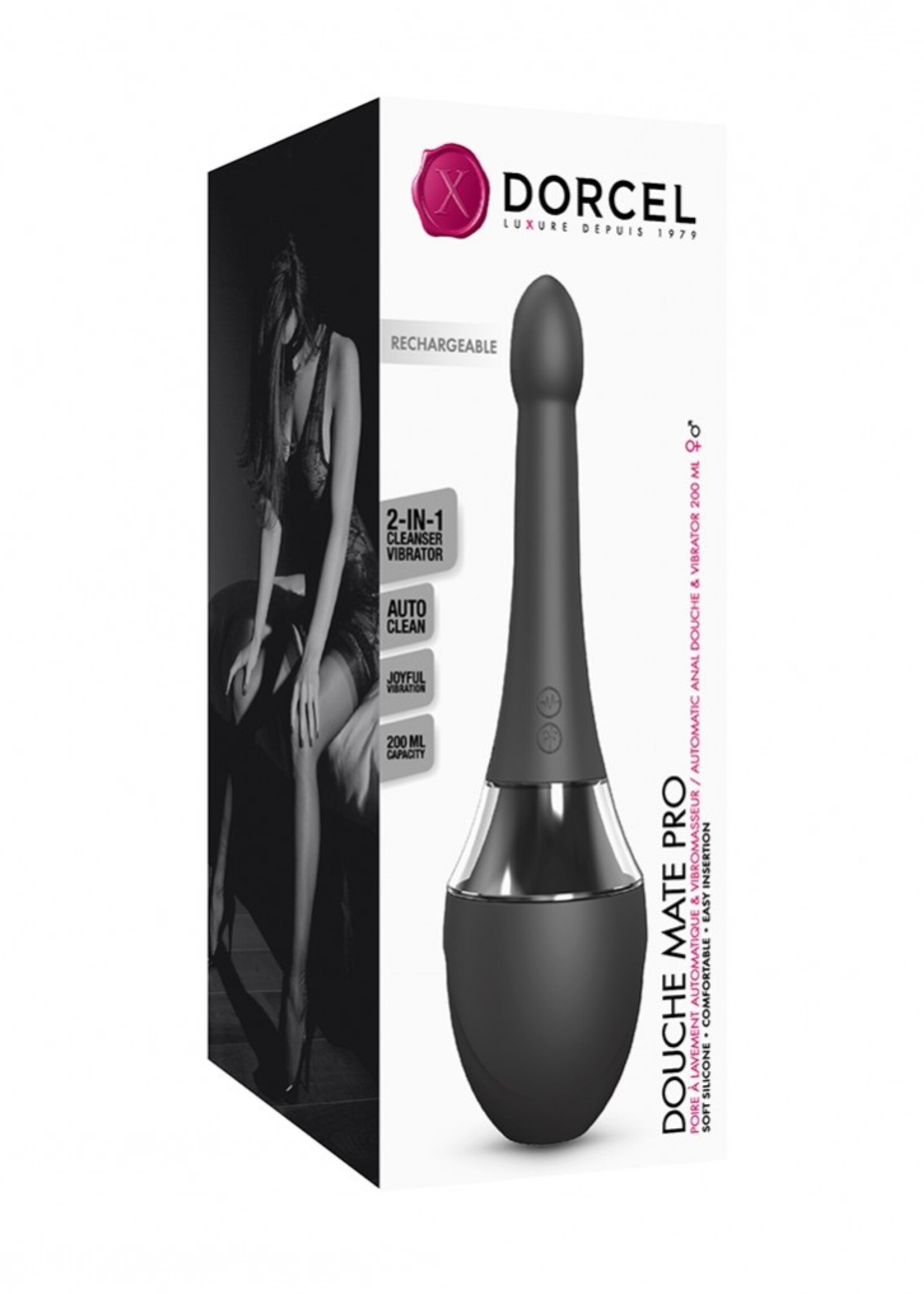 Dorcel Douche Mate Pro – Nettoyeur anal et vibrateur 2 en 1