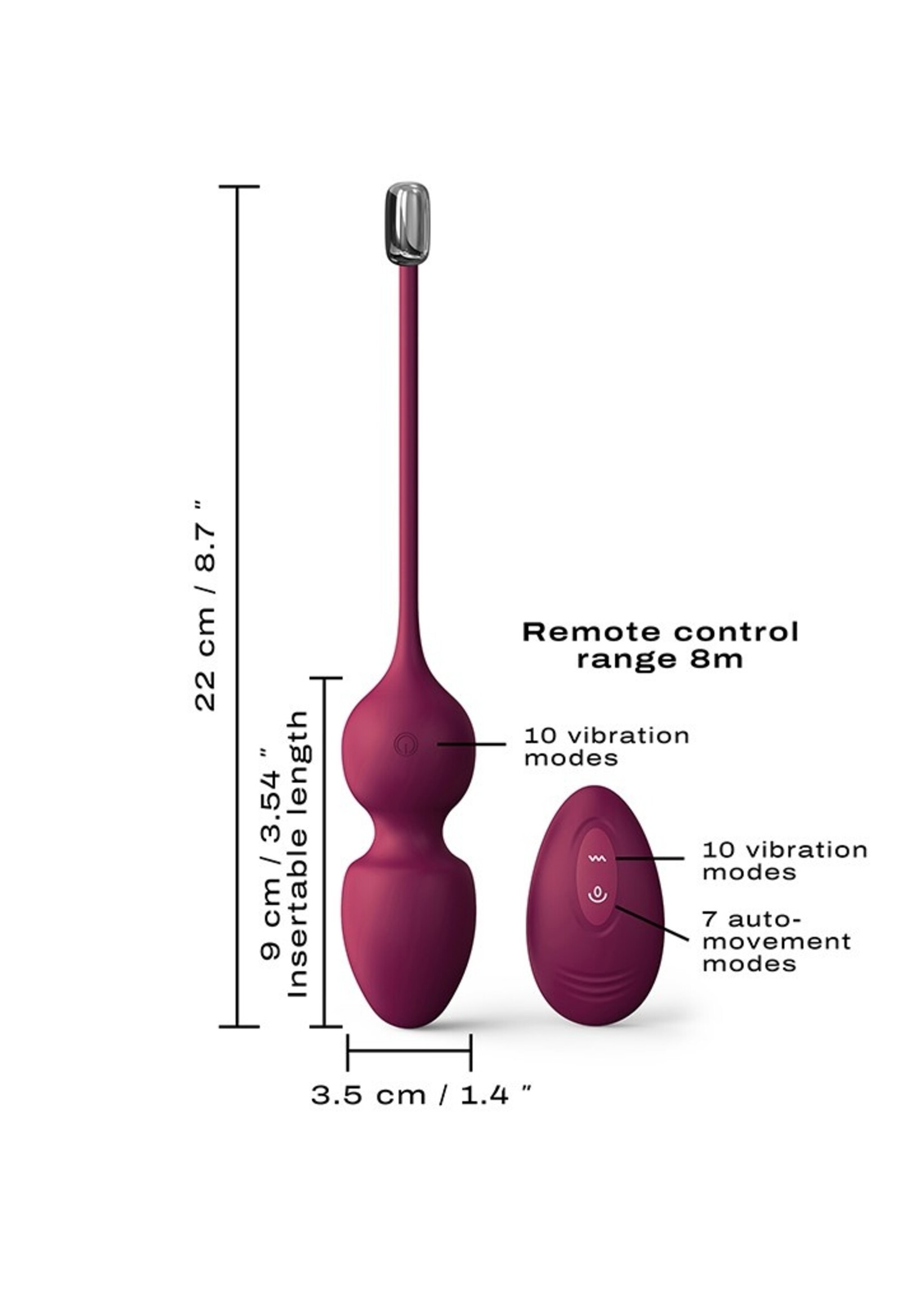 Dorcel Love Balls – Kegelballen + Afstandsbediening
