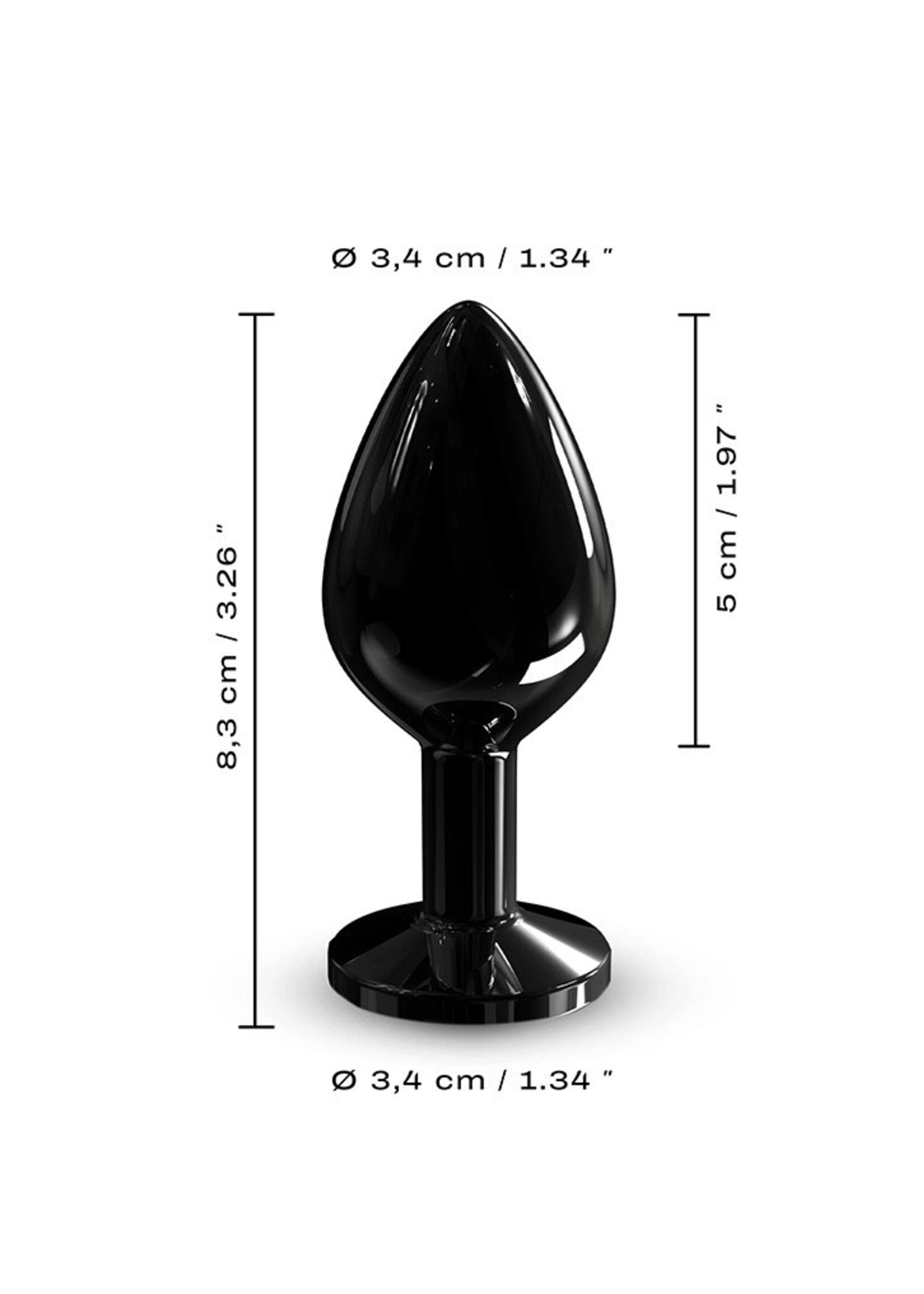 Dorcel Diamond Plug Maat M – Anale plug Ø3,4 x 8,3 cm met temperatuureffect