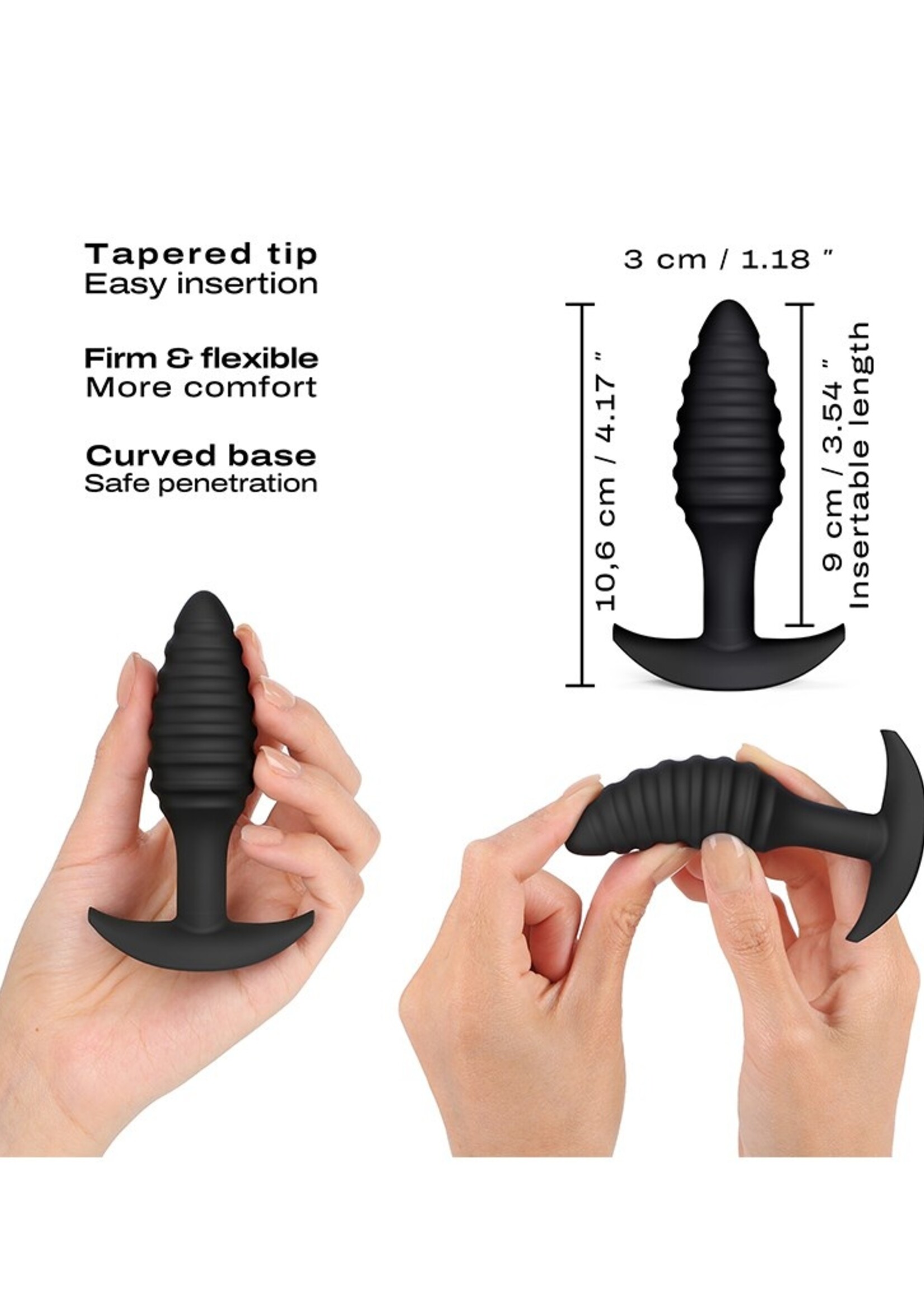 Dorcel Spiral Plug – plug anal en silicone avec stimulation en spirale et base sécurisée