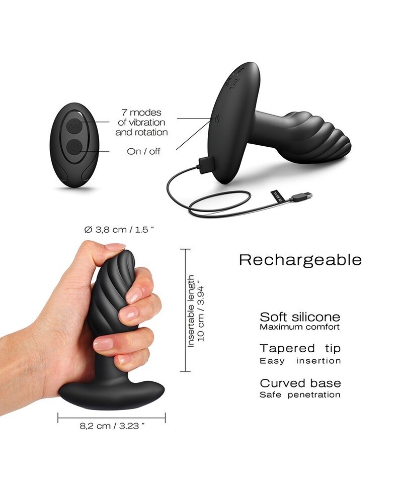 Dorcel Dorcel Spin Plug – Analvibrator 12,2 cm Ø3,8 cm