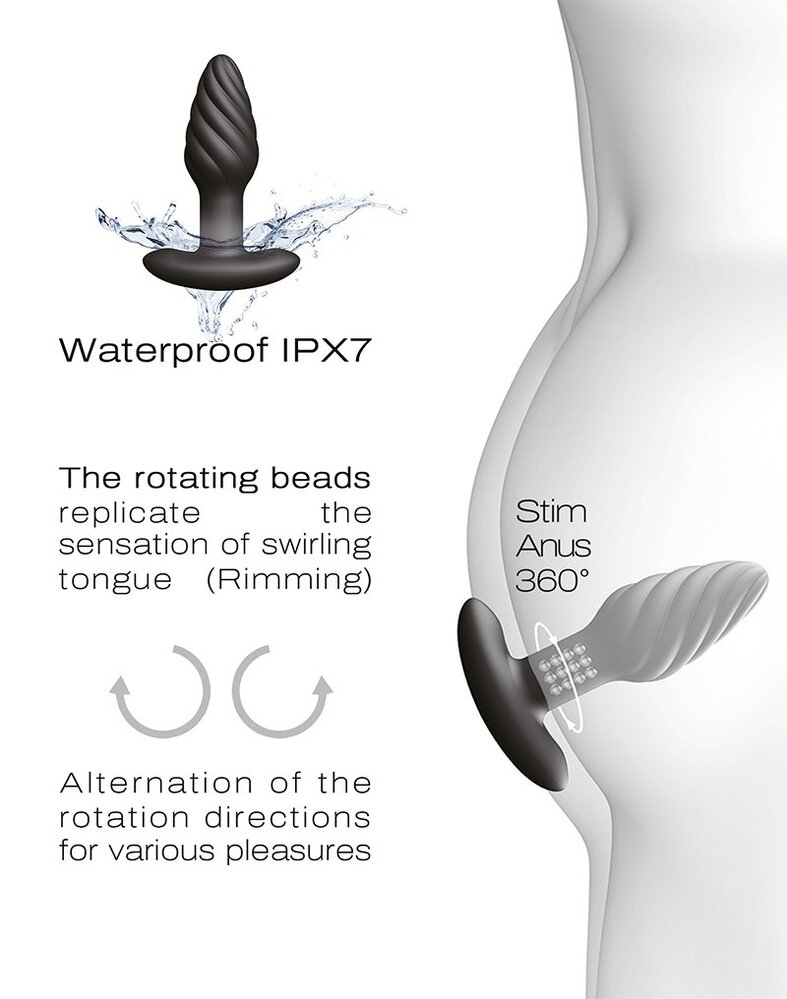 Dorcel Spin Plug – plug rotatif avec 7 modes de vibrations