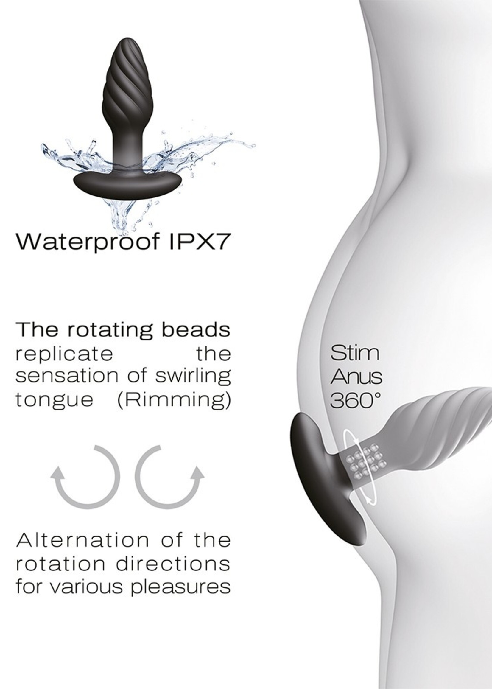 Dorcel Spin Plug – Analvibrator 12,2 cm Ø3,8 cm