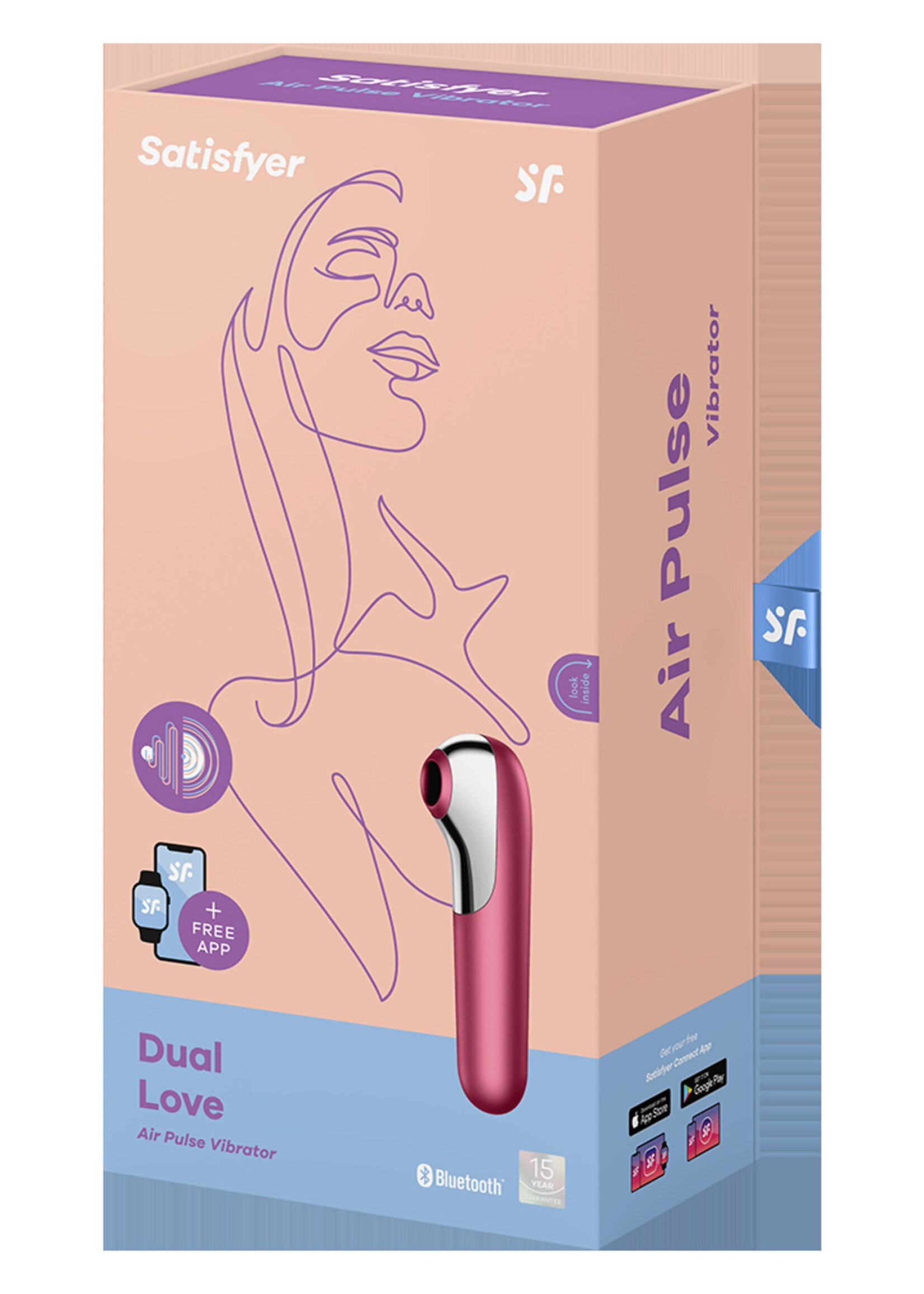 Satisfyer Dual Love Red / incl. Bluetooth and App