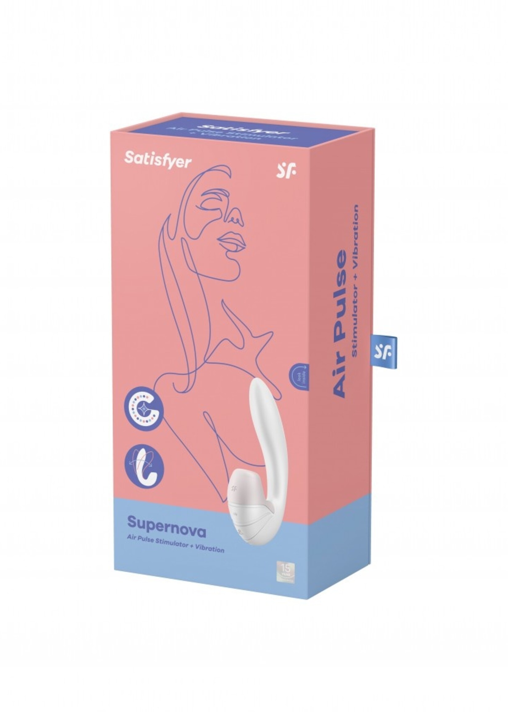 Satisfyer Supernova - Vibromasseur Air Pulse + Point G - Blanc