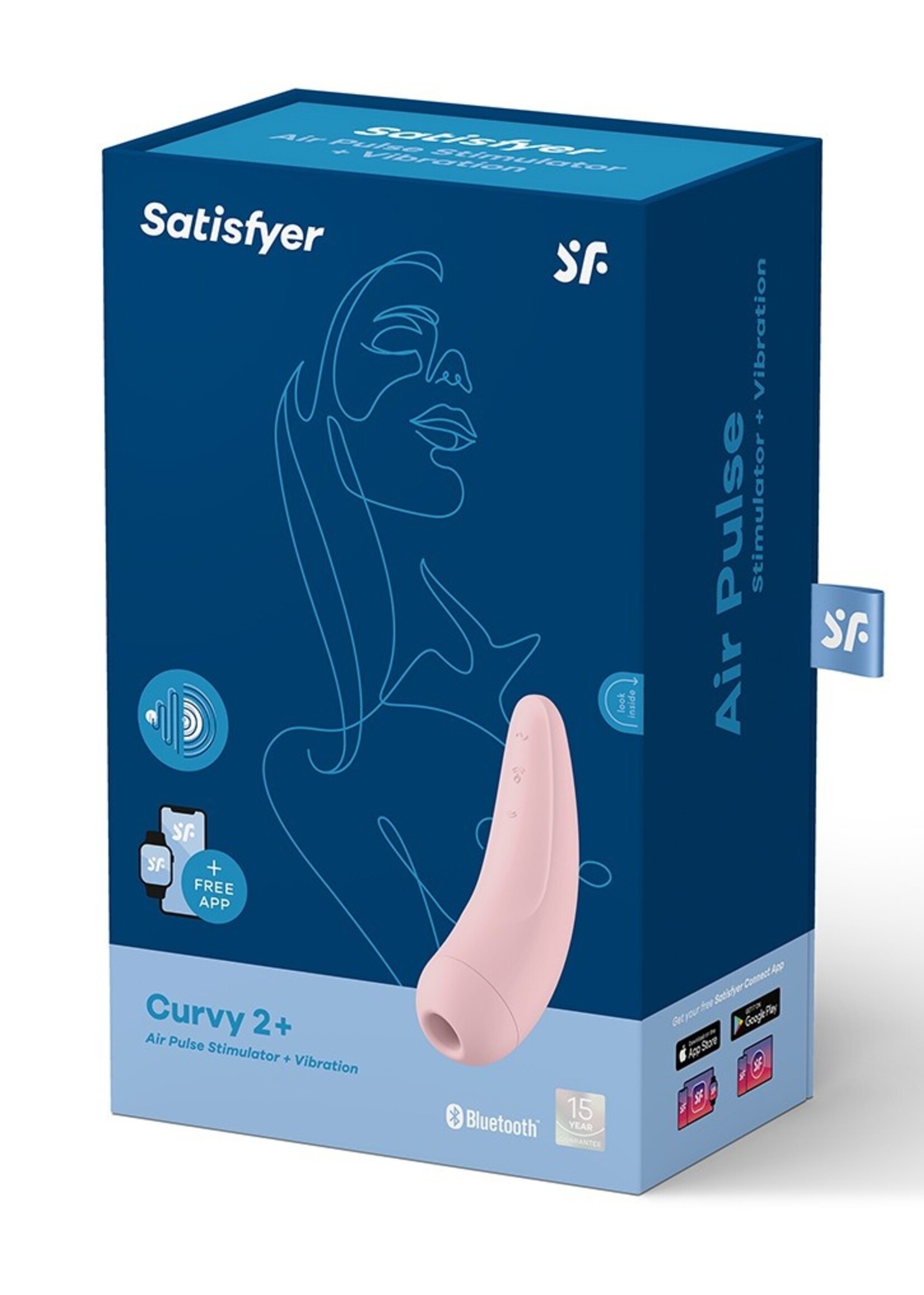 Satisfyer Curvy 2+ – Vibrator met drukgolffunctie en app-bediening