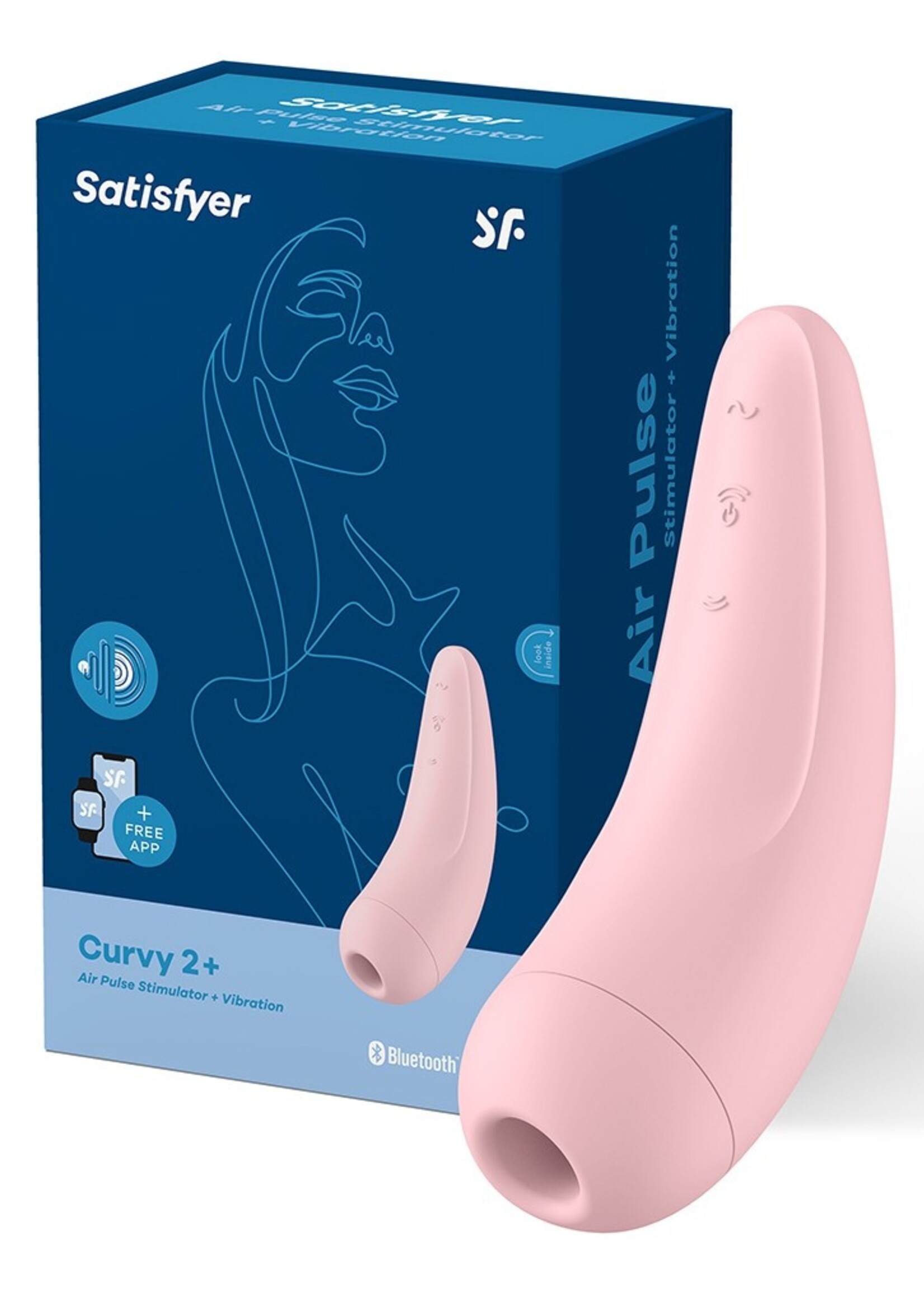 Satisfyer Curvy 2+ – Vibrator met drukgolffunctie en app-bediening