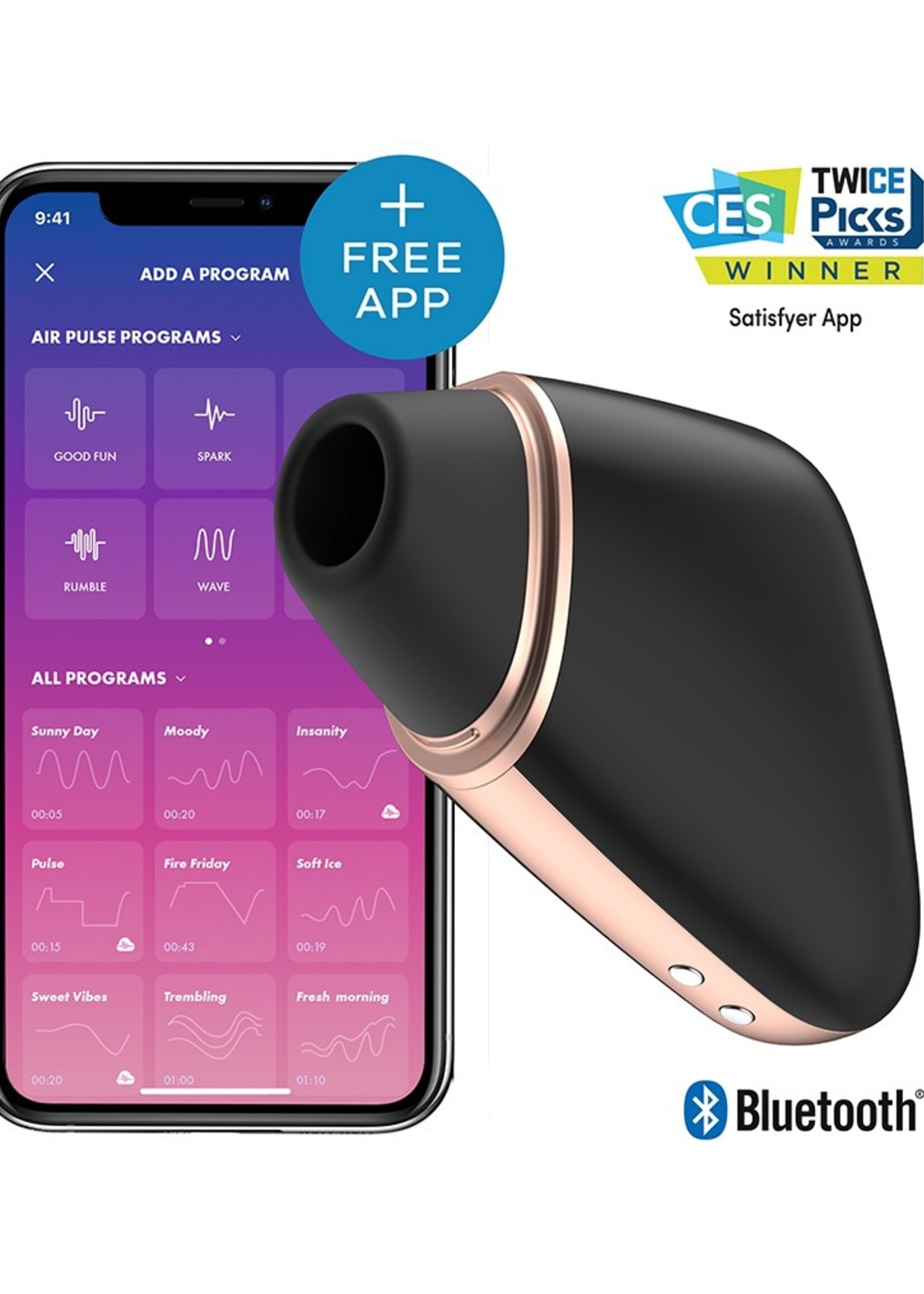 Satisfyer Love Triangle Black / incl. Bluetooth and App