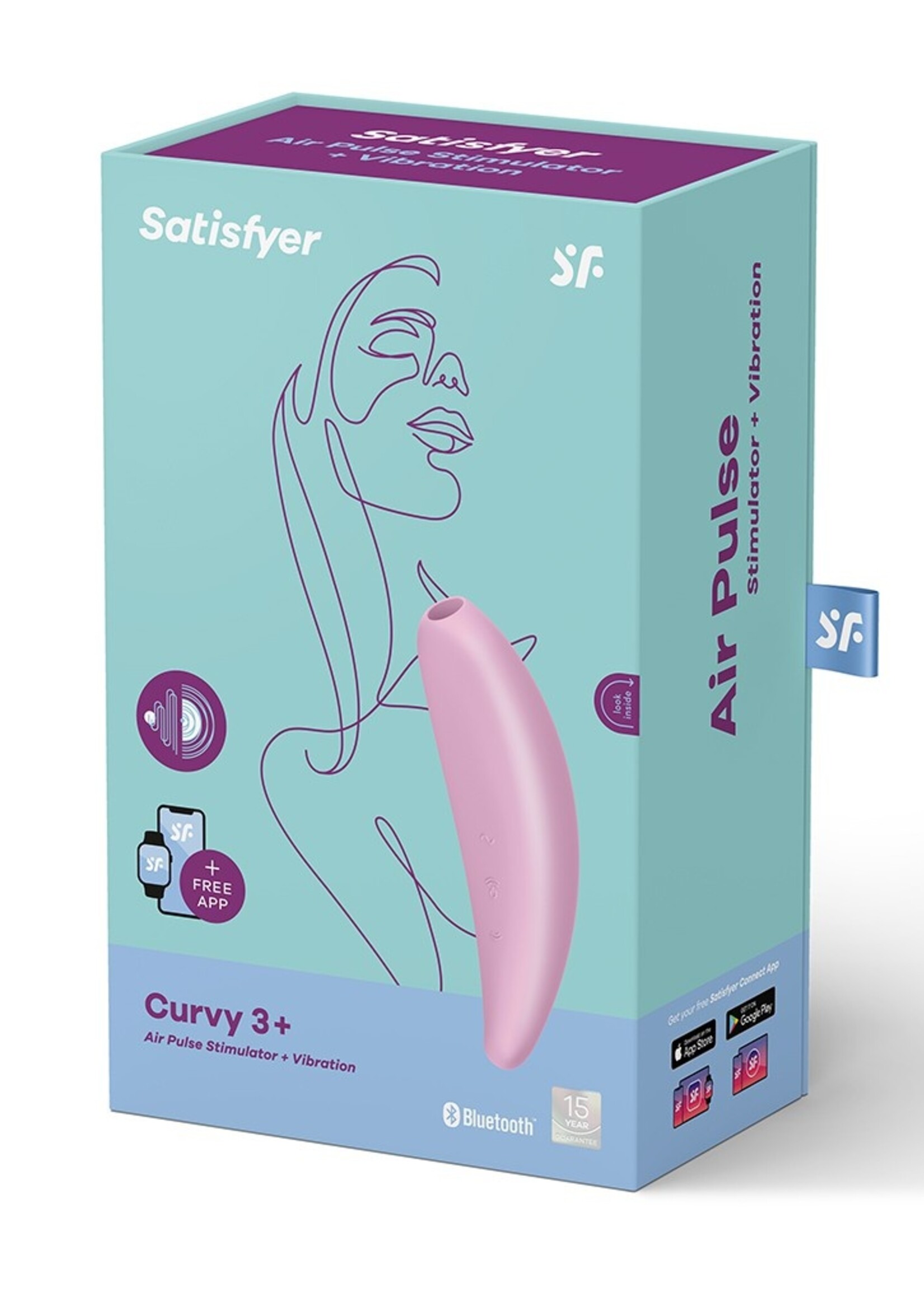 Satisfyer Curvy 3+ Pink / incl. Bluetooth and App