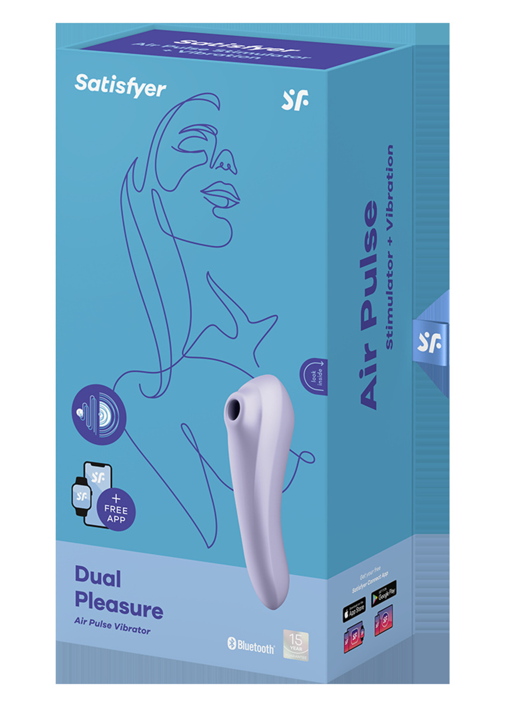 Satisfyer Dual Pleasure Mauve – Multivibrator met app-bediening
