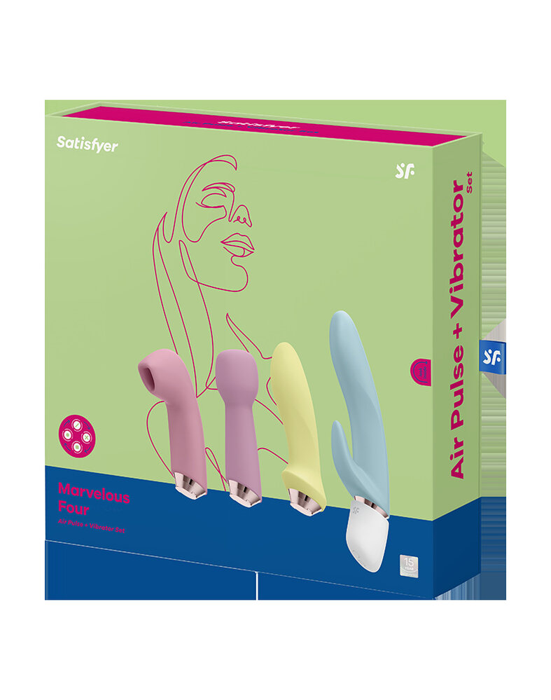 Satisfyer Satisfyer - Marvelous Four - Ensemble de Air Pulse + Vibromasseur - Multicolore