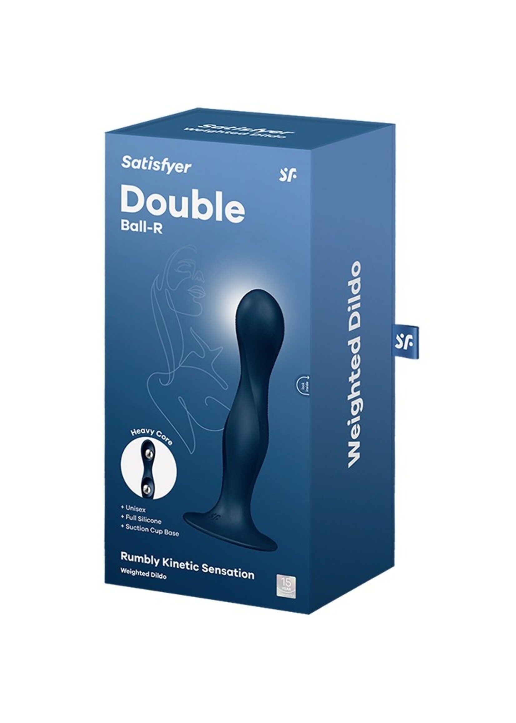 Satisfyer Double Ball-R - Bleu foncé