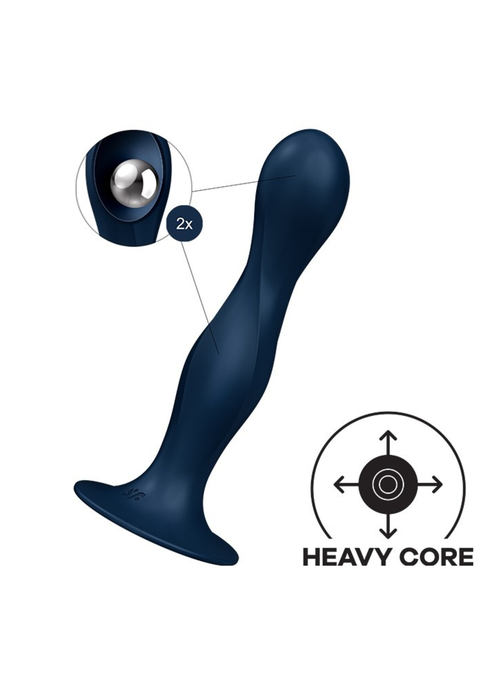 Satisfyer Double Ball-R - Bleu foncé