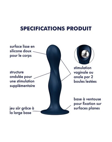 Satisfyer Double Ball-R – Anale dildo 17,9 cm Ø4 cm met verzwaarde ballen