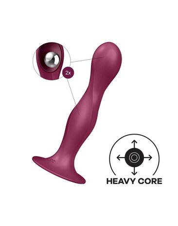 Satisfyer Double Ball-R Rot – Anal Dildo 17,9 cm Ø4 cm mit Gewichtskugeln