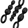 Satisfyer Booty Call Black (set van 3) – anaalplug 13,5-14 cm Ø3 cm