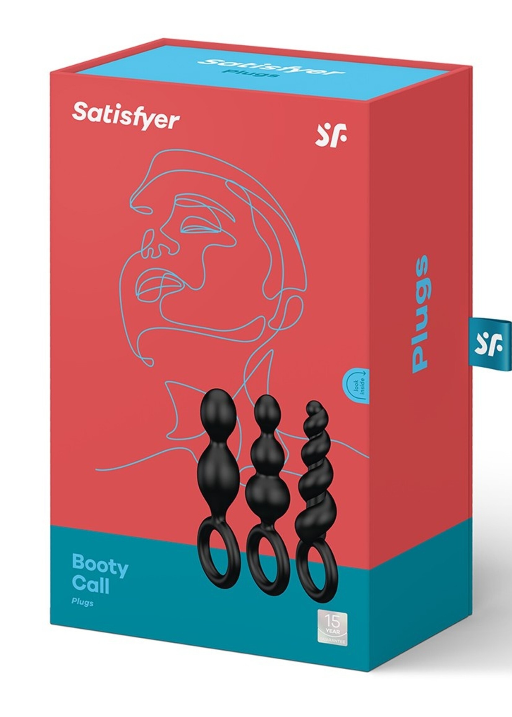 Satisfyer Booty Call Black (set van 3) – anaalplug 13,5-14 cm Ø3 cm