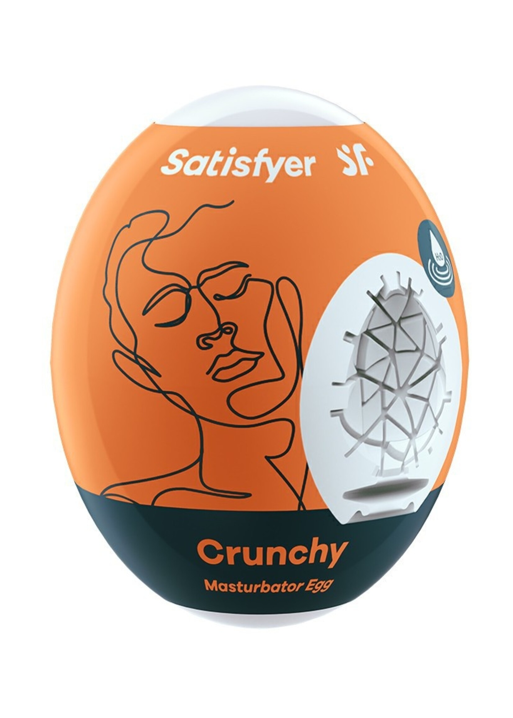 Satisfyer Crunchy – masturbator ei mit Rillen- und Noppenstruktur