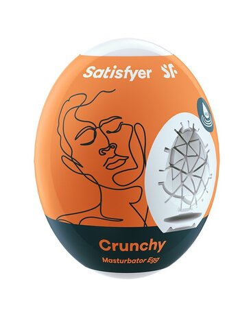 Satisfyer Crunchy – masturbatie-ei met gegroefde en geribbelde textuur