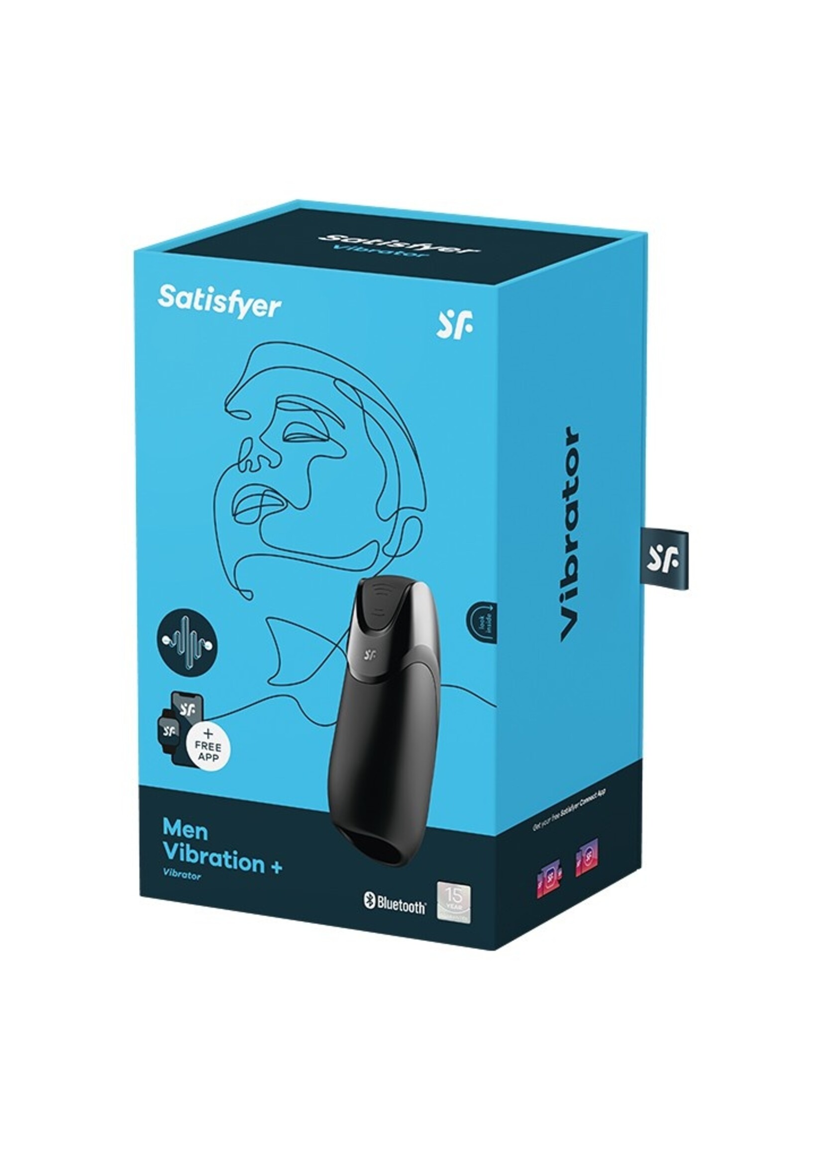 Satisfyer Men Vibration+ Schwarz – Masturbator App-Steuerung