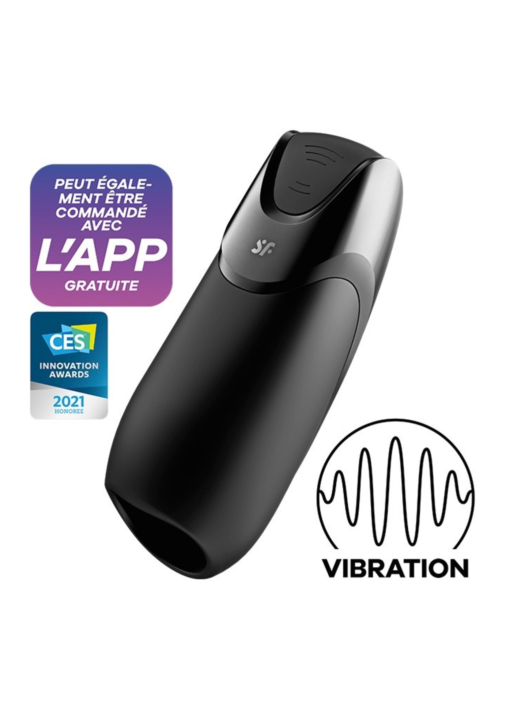 Satisfyer Men Vibration+ Schwarz – Masturbator App-Steuerung