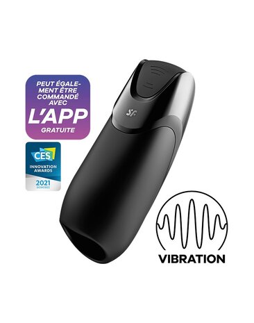 Satisfyer Men Vibration+ (avec contrôle par application) - Masturbateur - Noir