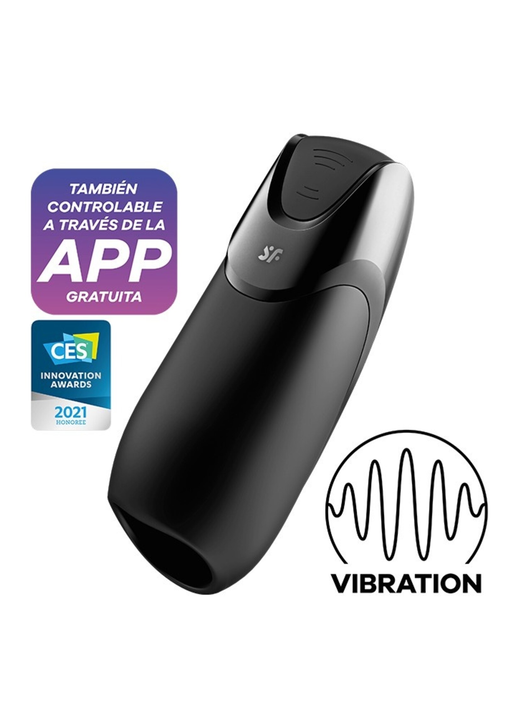 Satisfyer Men Vibration+ Schwarz – Masturbator App-Steuerung