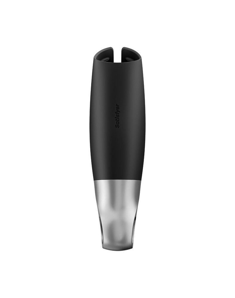 Satisfyer Power Masturbator (avec contrôle par application) - Masturbateur - Noir & Argent