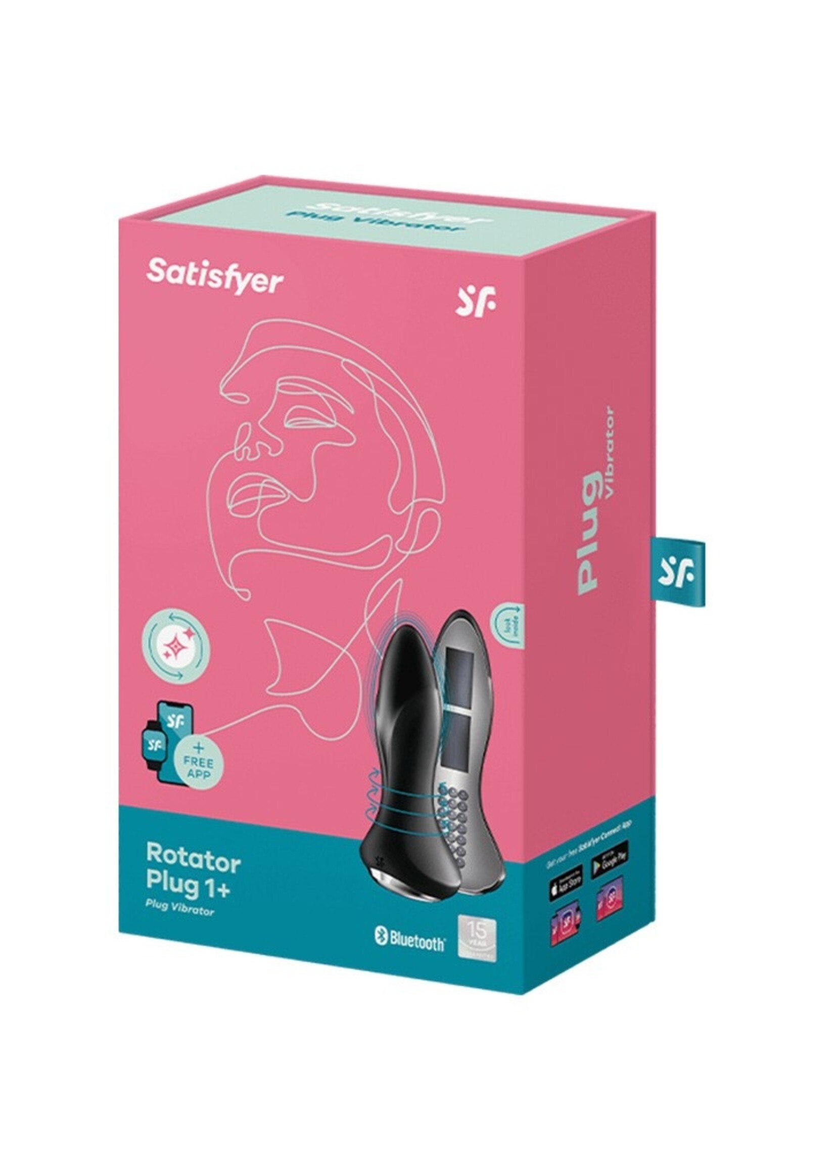 Satisfyer Rotator Plug 1+ Schwarz – Analvibrator mit Rotierende Perlen