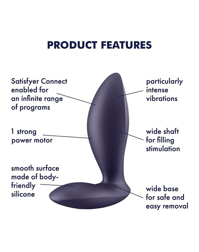 Satisfyer Power Plug - Vibromasseur Anal (avec App Control) - Violet