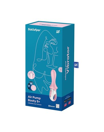 Satisfyer Satisfyer - Air Pump Booty 5+ - Inflatable Anal Vibrator (with App Control) - Pink