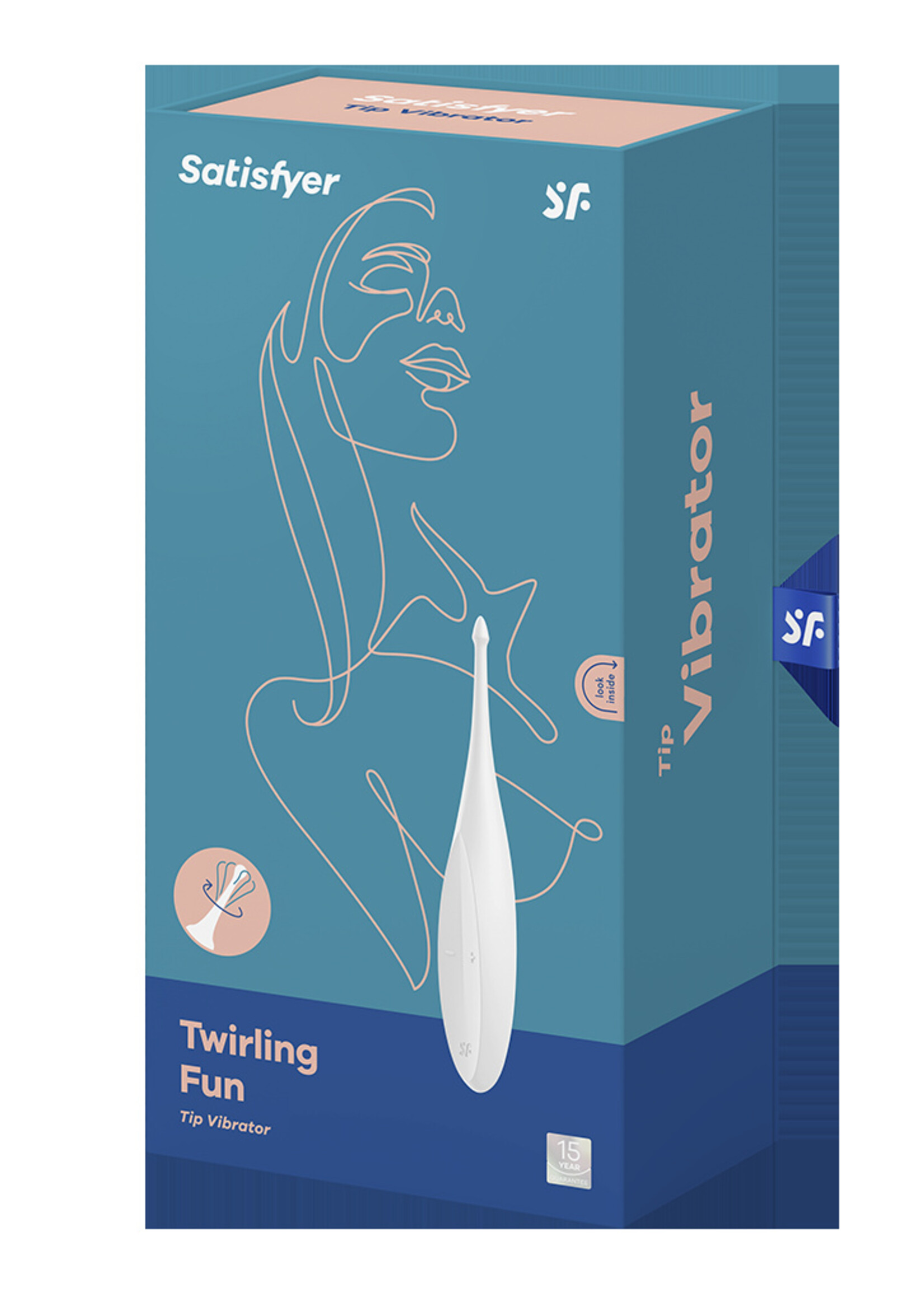 Satisfyer Twirling Fun - Vibromasseur Pin Point - Blanc