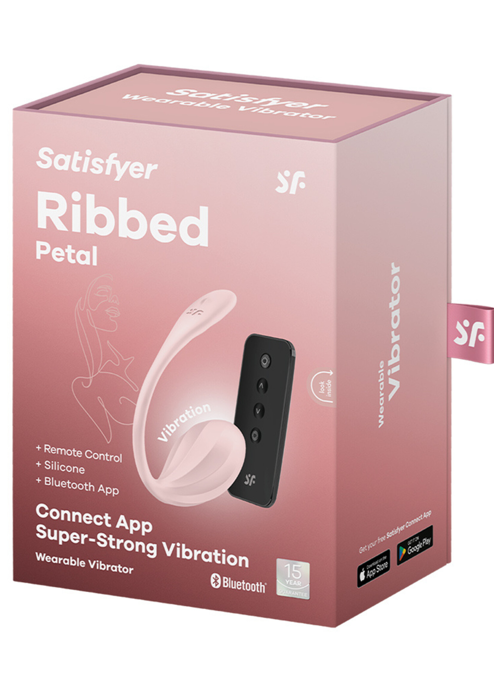 Satisfyer Ribbed Petal Rose - Rose