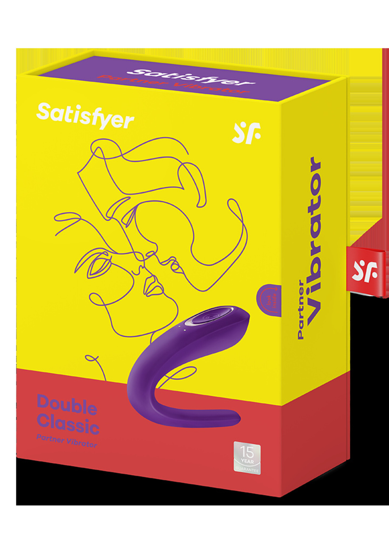 Satisfyer Partner Double Classic – vibrator voor stellen met U-vormig ontwerp