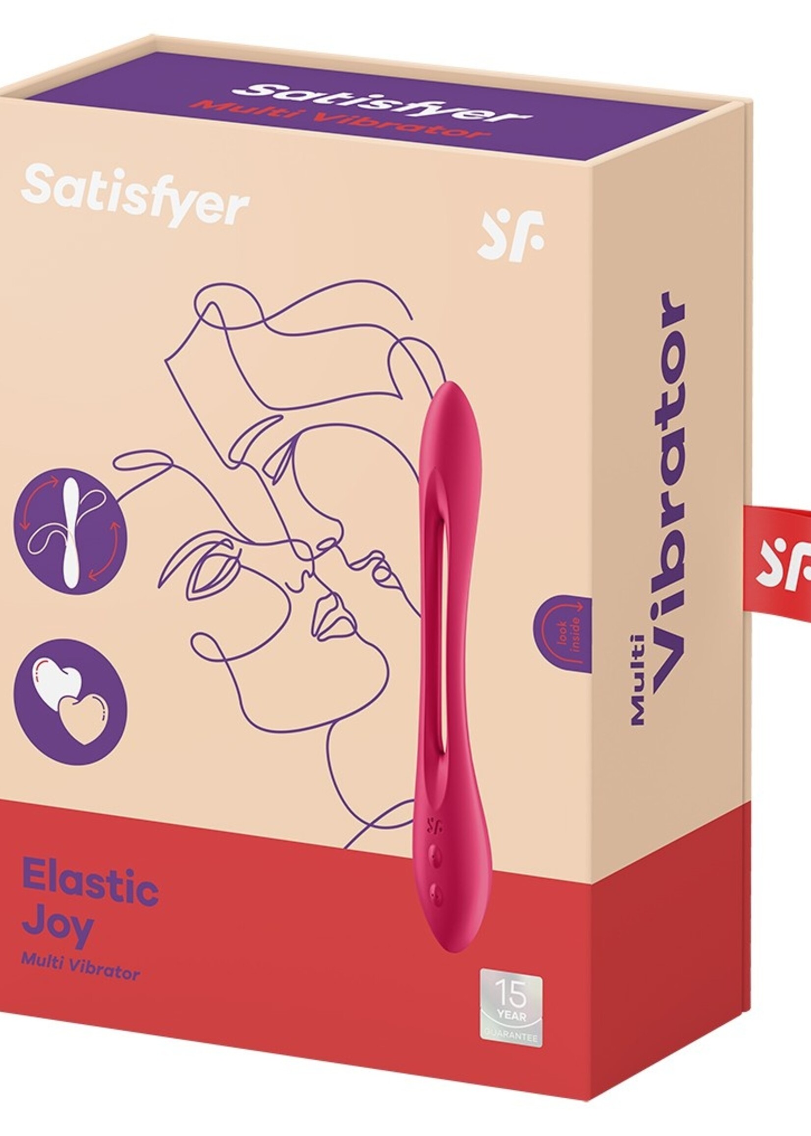 Satisfyer Elastic Joy - Multi Vibromasseur - Rouge