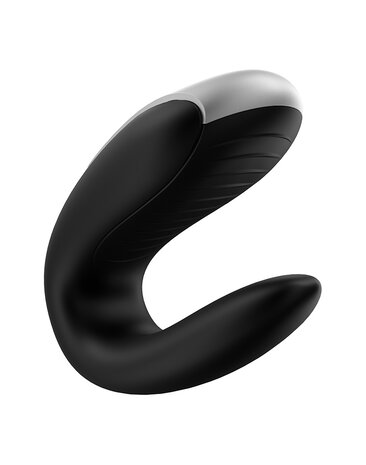 Satisfyer Double Fun - Vibromasseur de luxe pour couple - Noir