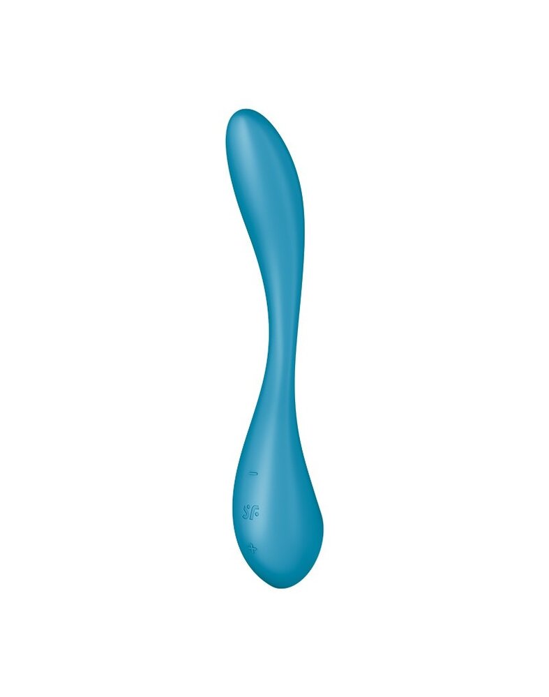 Satisfyer G-Spot Flex 5+ - Vibromasseur flexible pour point G (avec contrôle par application) - Bleu