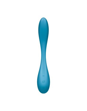 Satisfyer G-Spot Flex 5+ - Vibromasseur flexible pour point G (avec contrôle par application) - Bleu