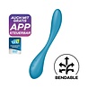 Satisfyer G-Spot Flex 5+ - Vibromasseur flexible pour point G (avec contrôle par application) - Bleu