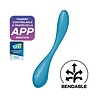 Satisfyer G-Spot Flex 5+ - Vibromasseur flexible pour point G (avec contrôle par application) - Bleu